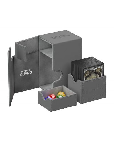 Кутия за карти Ultimate Guard Flip ́n ́Tray Deck Case 80+ Standard Size Grey - 4