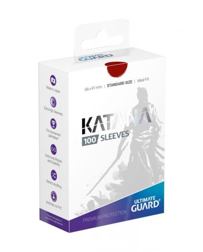 Ultimate Guard Katana Sleeves Standard Size Red (100) - 1