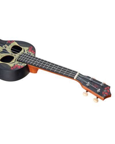 Сопрано укулеле Harley Benton - DOTU UKE-S Diamond Skull, черно - 4