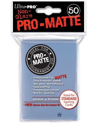 Протектори за карти Ultra Pro - PRO-Matte Standard Size, Clear (50 бр.) - 1