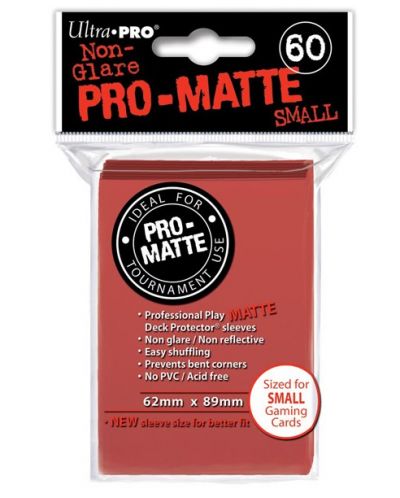 Ultra Pro Card Protector Pack - Small Size (Yu-Gi-Oh!) Pro-matte - Червени 60 бр. - 1
