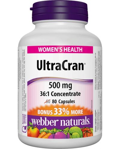 UltraCran, 500 mg, 80 капсули, Webber Naturals - 1