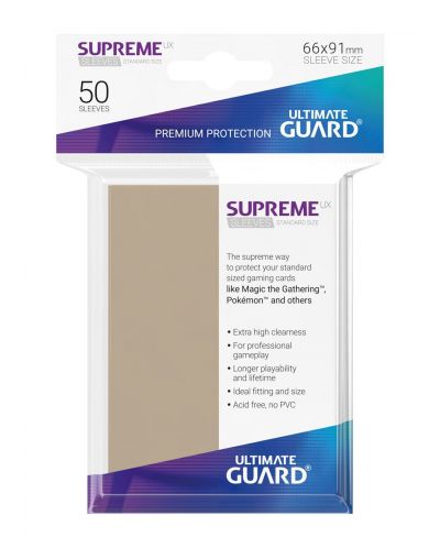 Протектори Ultimate Guard Supreme UX Sleeves - Standard Size - Пясъчни (50 бр.) - 3