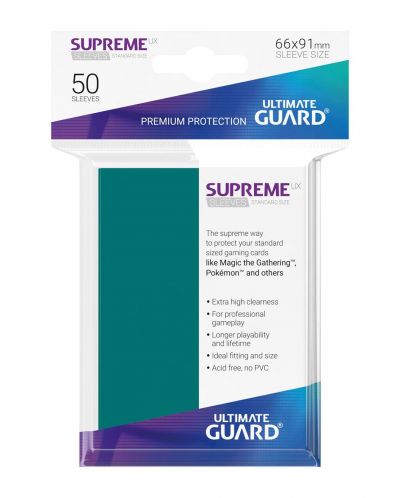 Протектори Ultimate Guard Supreme UX Sleeves - Standard Size - Петролено сини (50 бр.) - 3