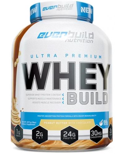 Ultra Premium Whey Build, солен карамел, 2.27 kg, Everbuild - 1