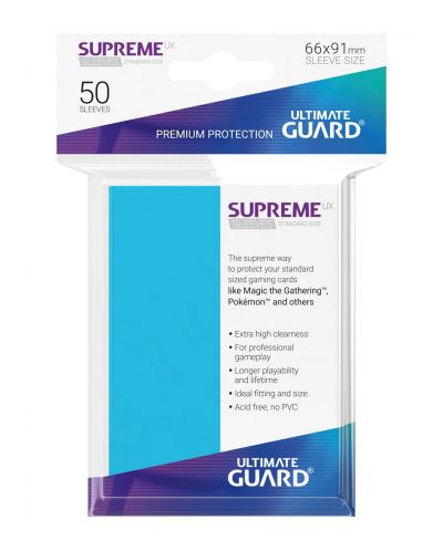 Протектори Ultimate Guard Supreme UX Sleeves - Standard Size - Светло сини (50 бр.) - 3