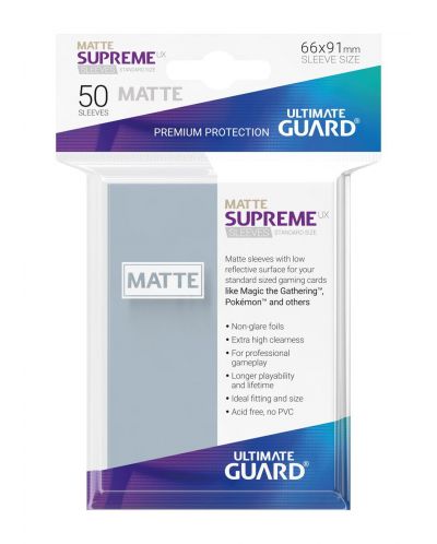 Протектори Ultimate Guard Supreme UX Sleeves - Standard Size - Прозрачно матови (50 бр.) - 3