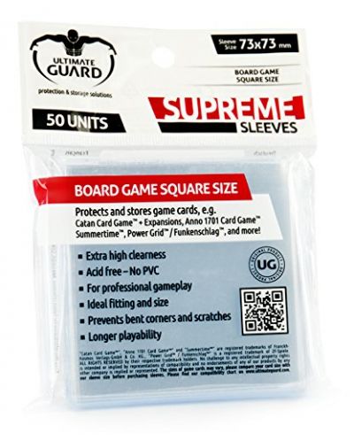 Протектори за карти Ultimate Guard - Square (50 броя) - 1