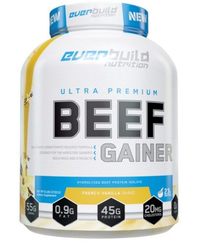 Ultra Premium Beef Gainer, френска ванилия, 2.72 kg, Everbuild - 1