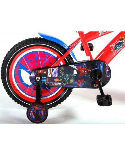 Детски велосипед с помощни колела E&L Cycles - Спайдърмен, 16 инча - 6