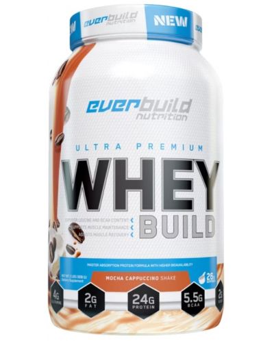 Ultra Premium Whey Build, мока капучино, 908 g, Everbuild - 1