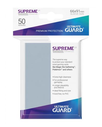 Протектори Ultimate Guard Supreme UX Sleeves - Standard Size - Прозрачни (50 бр.) - 3