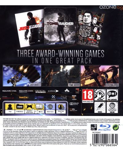 Ultimate Action Pack - Just Cause 2, Sleeping Dogs, Tomb Raider (PS3) - 10
