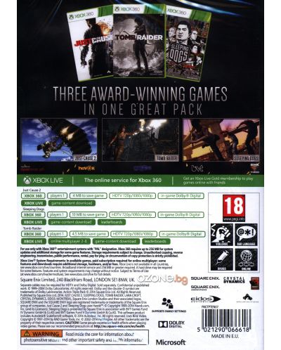 Ultimate Action Pack - Just Cause 2, Sleeping Dogs, Tomb Raider (Xbox 360) - 4