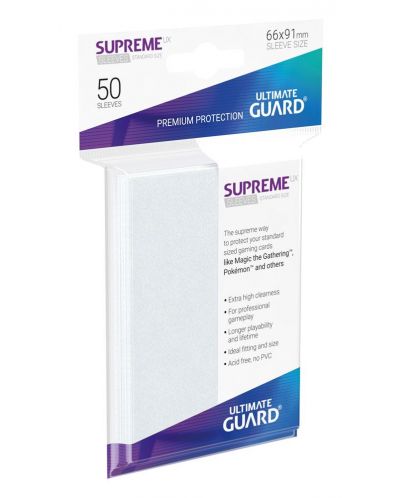 Протектори Ultimate Guard Supreme UX Sleeves - Standard Size - Ледено бели (50 бр.) - 1