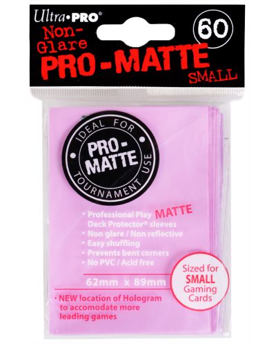 Ultra Pro Card Protector Pack - Small Size (Yu-Gi-Oh!) Pro-matte - Розови 60 бр. - 1