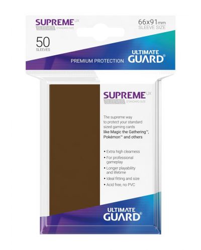 Протектори Ultimate Guard Supreme UX Sleeves - Standard Size - Кафяви (50 бр.) - 3