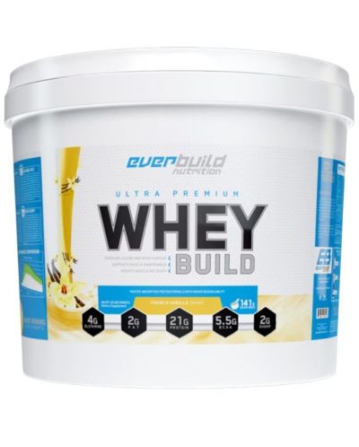 Ultra Premium Whey Build, френска ванилия, 4.54 kg, Everbuild - 1