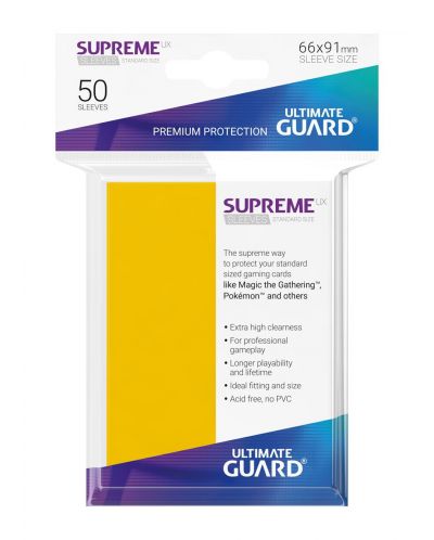 Протектори Ultimate Guard Supreme UX Sleeves - Standard Size - Жълти (50 бр.) - 3