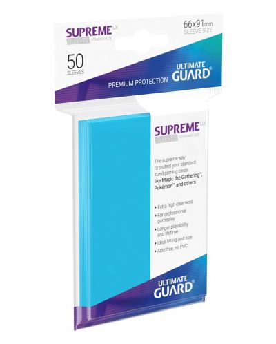 Протектори Ultimate Guard Supreme UX Sleeves - Standard Size - Светло сини (50 бр.) - 1