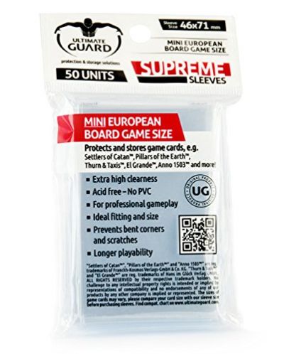 Протектори за карти Ultimate Guard - Mini European (50 броя)