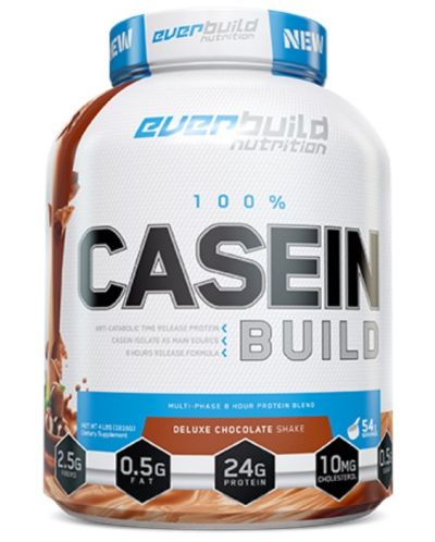 Ultra Premium 100% Casein Build, капучинов сладолед, 1.81 kg, Everbuild - 1