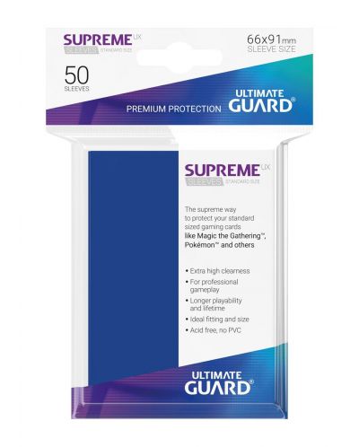 Протектори Ultimate Guard Supreme UX Sleeves - Standard Size - Сини (50 бр.) - 3