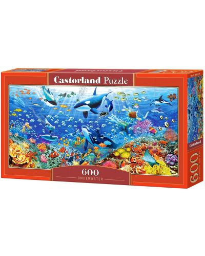 Панорамен пъзел Castorland от 600 части - Подводен свят - 1