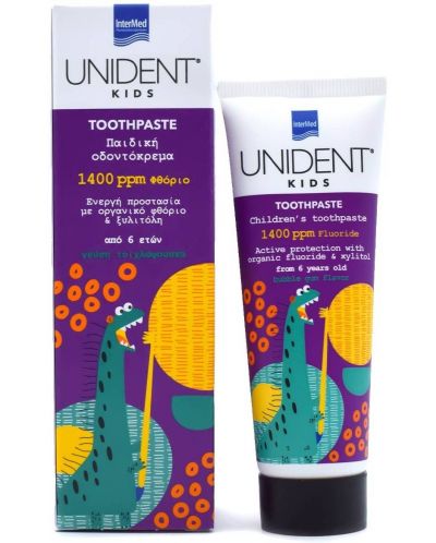 Unident Kids Паста за зъби, 1400 ppm, 50 ml, Vittoria Pharma - 1