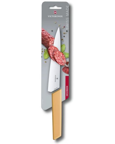 Универсален кухненски нож Victorinox - Swiss Modern, 19 cm, жълт - 3