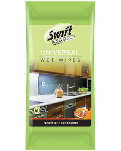 Универсални мокри кърпи за почистване Swift - Renovator & Continioner, 40 броя - 1