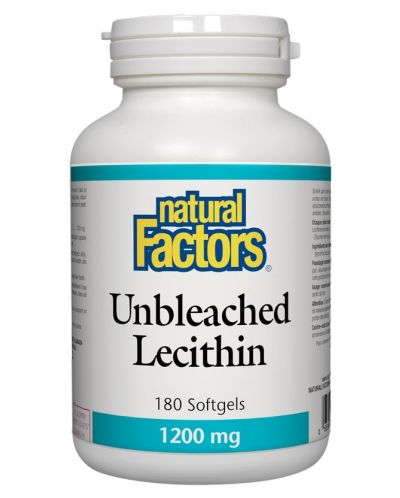 Unbleached Lecithin, 1200 mg, 180 капсули, Natural Factors - 1