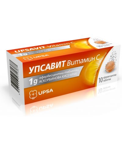 Упсавит Витамин C, 1 g, 10 ефервесцентни таблетки, UPSA - 1