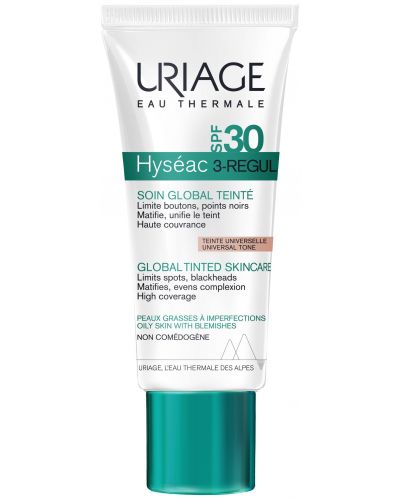 Uriage Hyseac Тонираща грижа срещу несъвършенства 3-Regul, SPF30, 40 ml - 1
