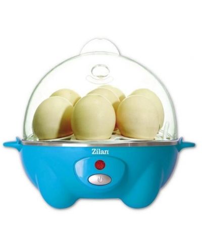 Уред за варене на яйца Zilan - ZLN8068, 360W, 7 яйца, прозрачен/син - 1