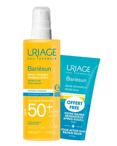 Uriage Bariesun Комплект - Спрей, SPF50+, 200 ml + Подарък Балсам за след слънце, 50 ml (Лимитирано) - 1