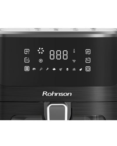 Уред за здравословно готвене Rohnson - Airfryer R-2849, 1600W, 6.5 l, черен - 5