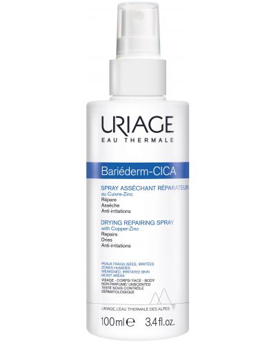 Uriage Bariederm-Cica Възстановяващ спрей с мед и цинк, 100 ml - 1