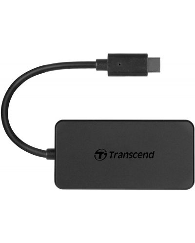 USB хъб Transcend - HUB2C, 4 порта, черен - 1