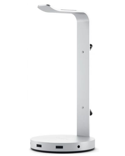 USB Хъб Satechi - Aluminum Headphone Stand, 4 порта, сребриста - 3