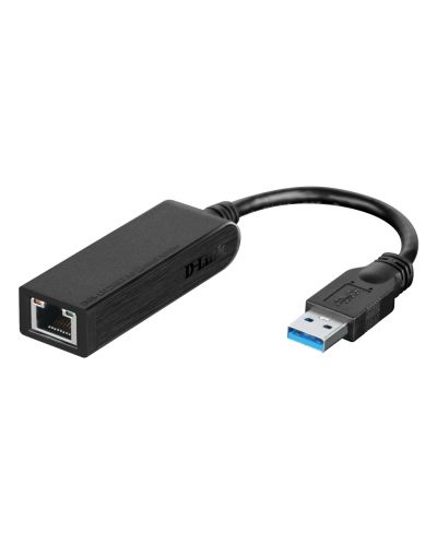USB хъб D-Link - DUB-1312, 1 порт, USB3.0 към Gigabit Ethernet, черен - 2