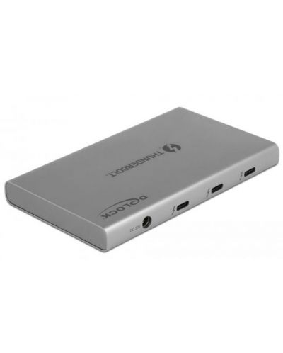 USB хъб Delock - 64157, 4 порта, Thunderbolt 4, сив - 1