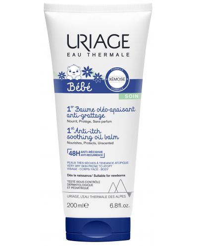 Успокояващ олио-балсам за суха кожа Uriage - 200 ml - 1