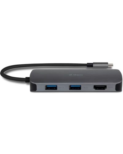 USB хъб ttec - 8 в 1 Multiport, 8 порта, USB-C, черен - 4