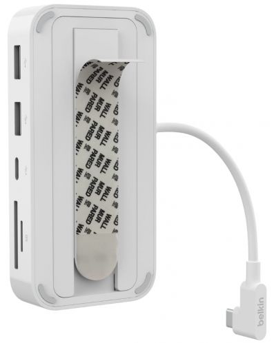 USB хъб Belkin - Multiport Hub with Mount, 6 порта, USB-C, бял - 4