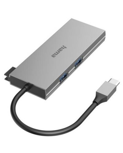 USB хъб Hama - 200110, 6 порта, сив - 1