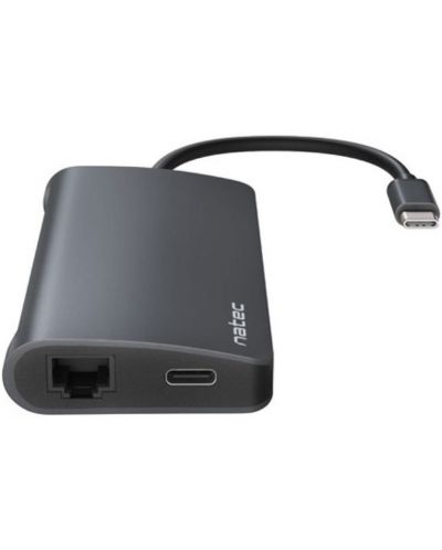 USB хъб Natec - Fowler 2, 8 порта, USB-C, черен - 3