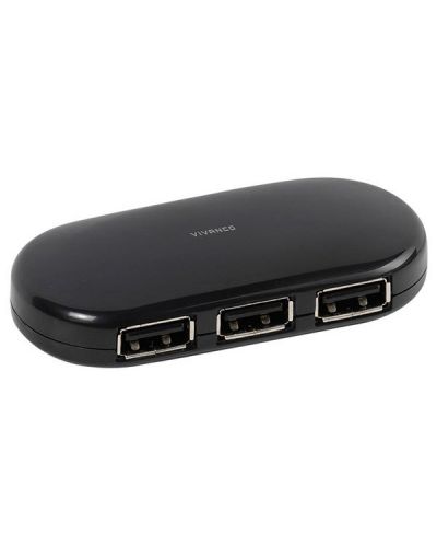 USB хъб Vivanco - 36659, 4 порта, черен - 1