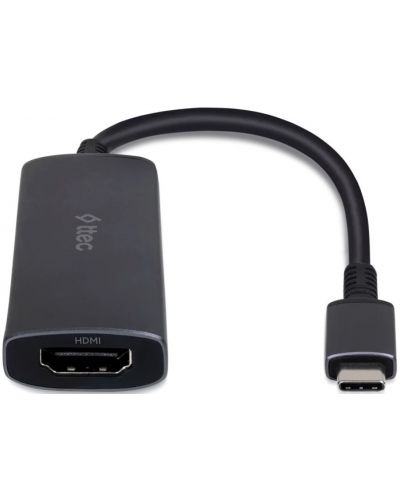 USB хъб ttec  - 4 в 1 Multiport, 4 порта, USB-C, черен - 2