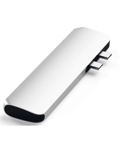 USB хъб Satechi - Aluminium Pro, 6 порта, USB-C, MacBook Pro, сребрист - 3